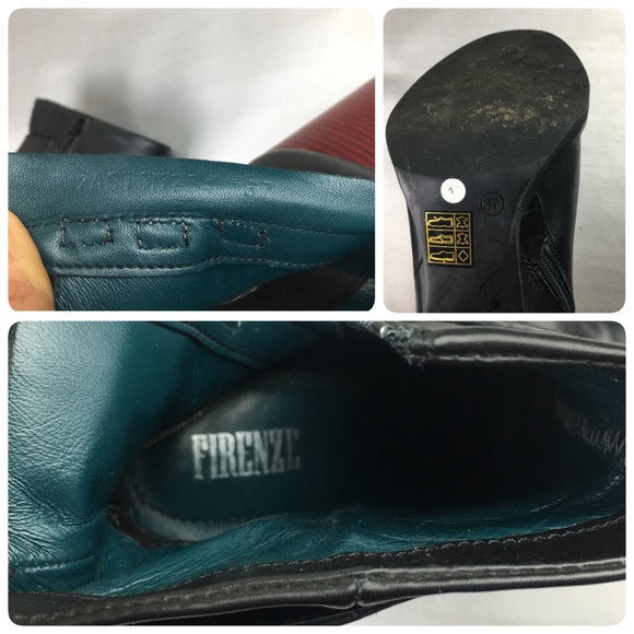 Firenze Aston black stud leather ankle boots - Picture 13 of 13